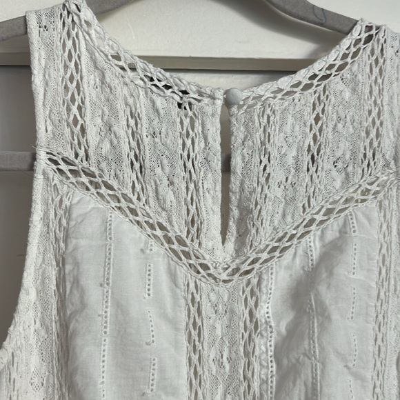 JOIE White Halter Maxi Dress with Crochet Details Size S - Picture 5 of 7